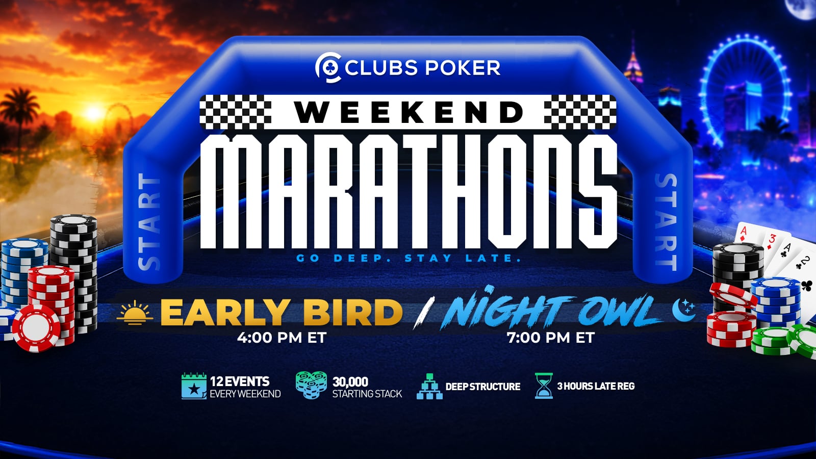 Clubs Poker Weekend Marathons